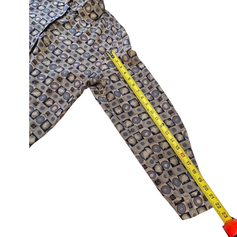 Riva Women's Button Up Long Sleeve Silk Shirt Size Large Retro All Over Print‎ - Picture 6 of 10